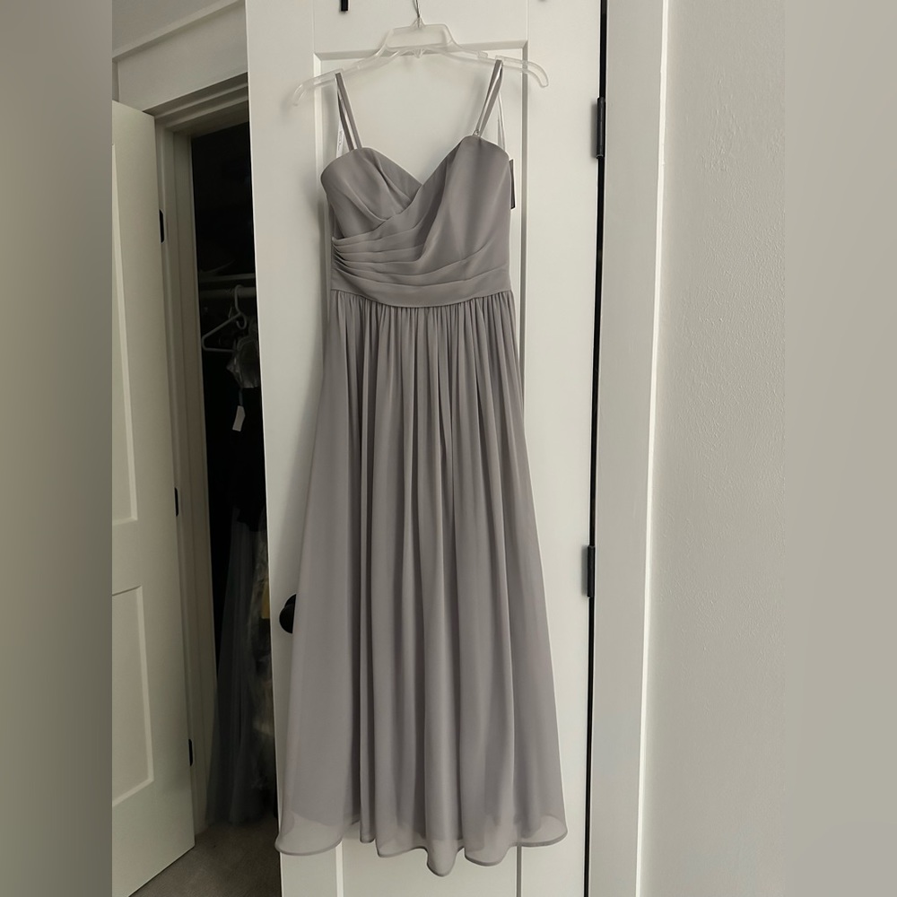 Impressions Bridal grey bridesmaids dress, size 6 altered to fit a size 0-2